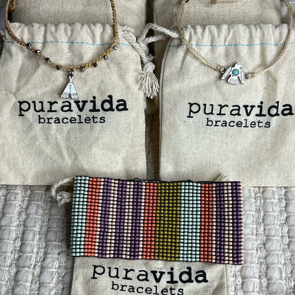 3 Puravida bracelets